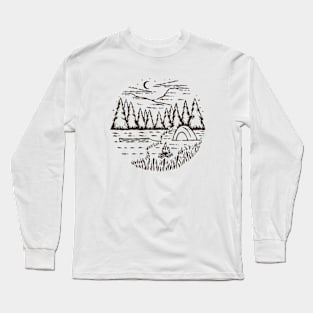 Lake Camping T-Shirt Long Sleeve T-Shirt